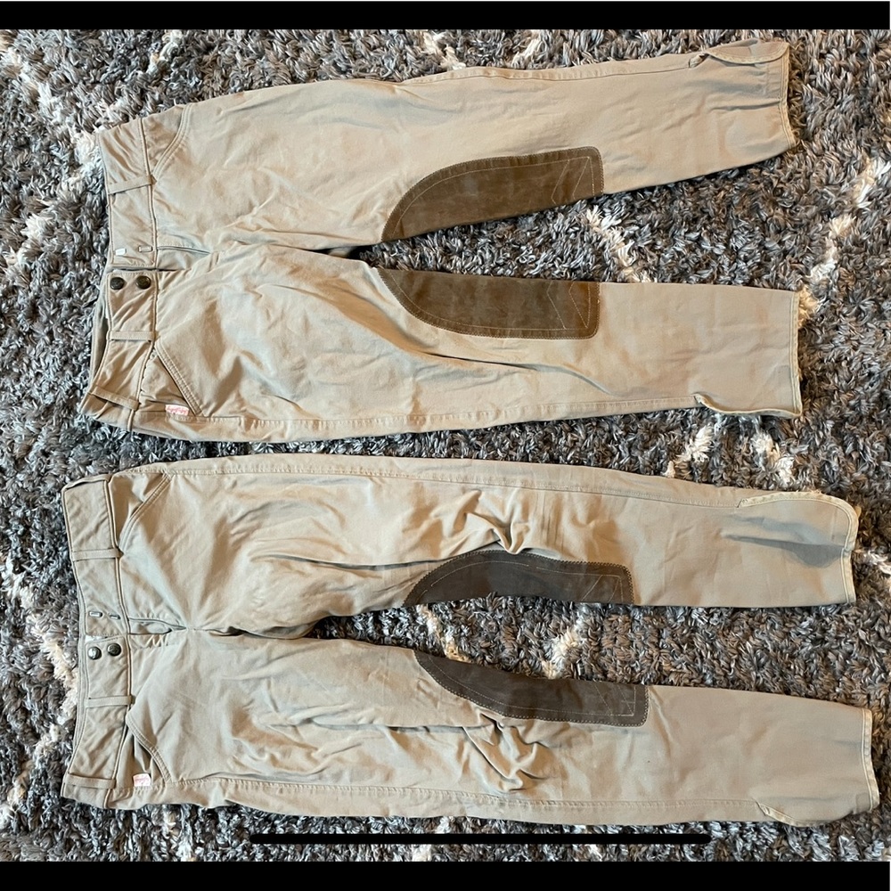 Two pairs of tan Tailored Sportsman breeches